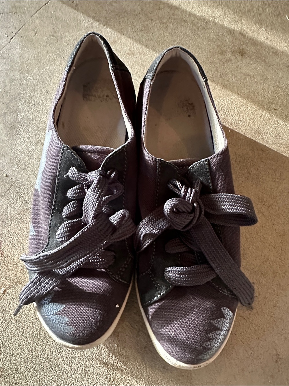 Dansko Women's Dark Gray Canvas Lace-Up Sneakers